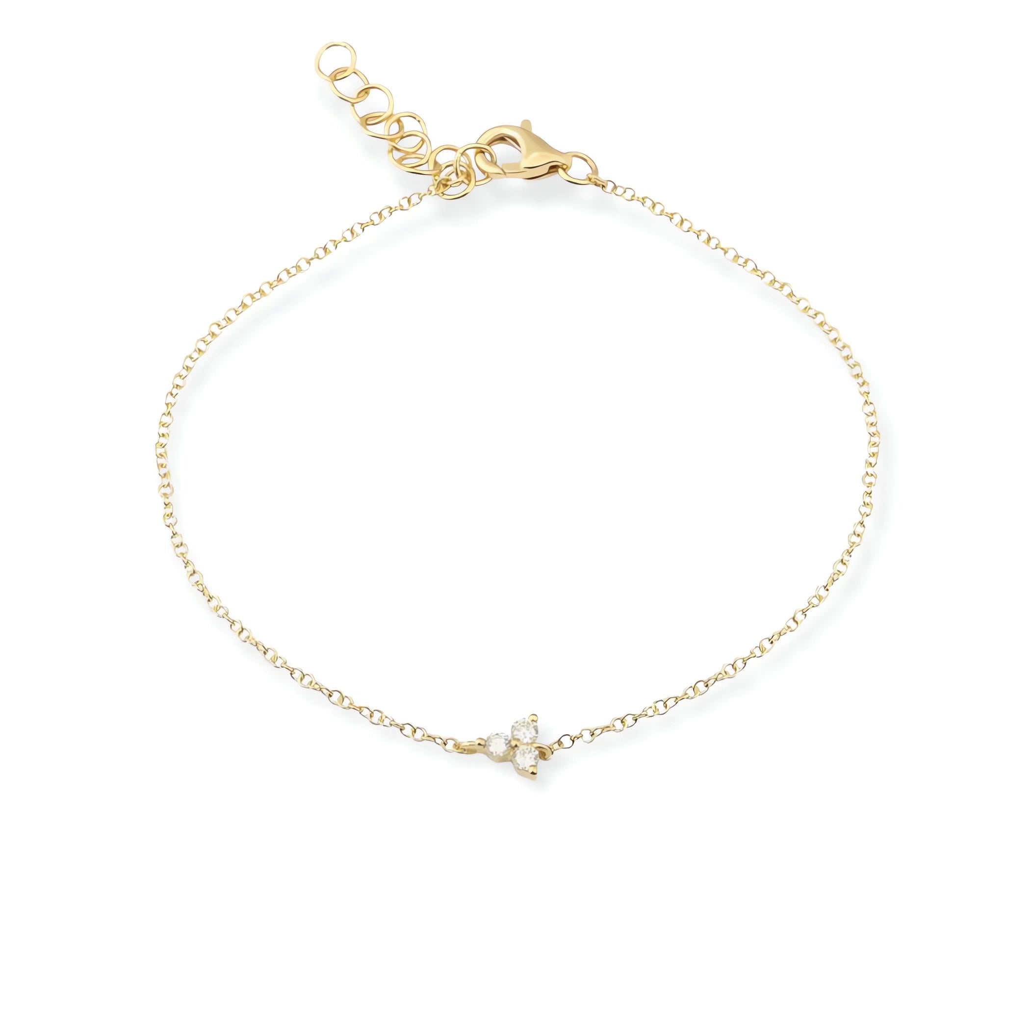 14K Gold Trío Diamond bracelet