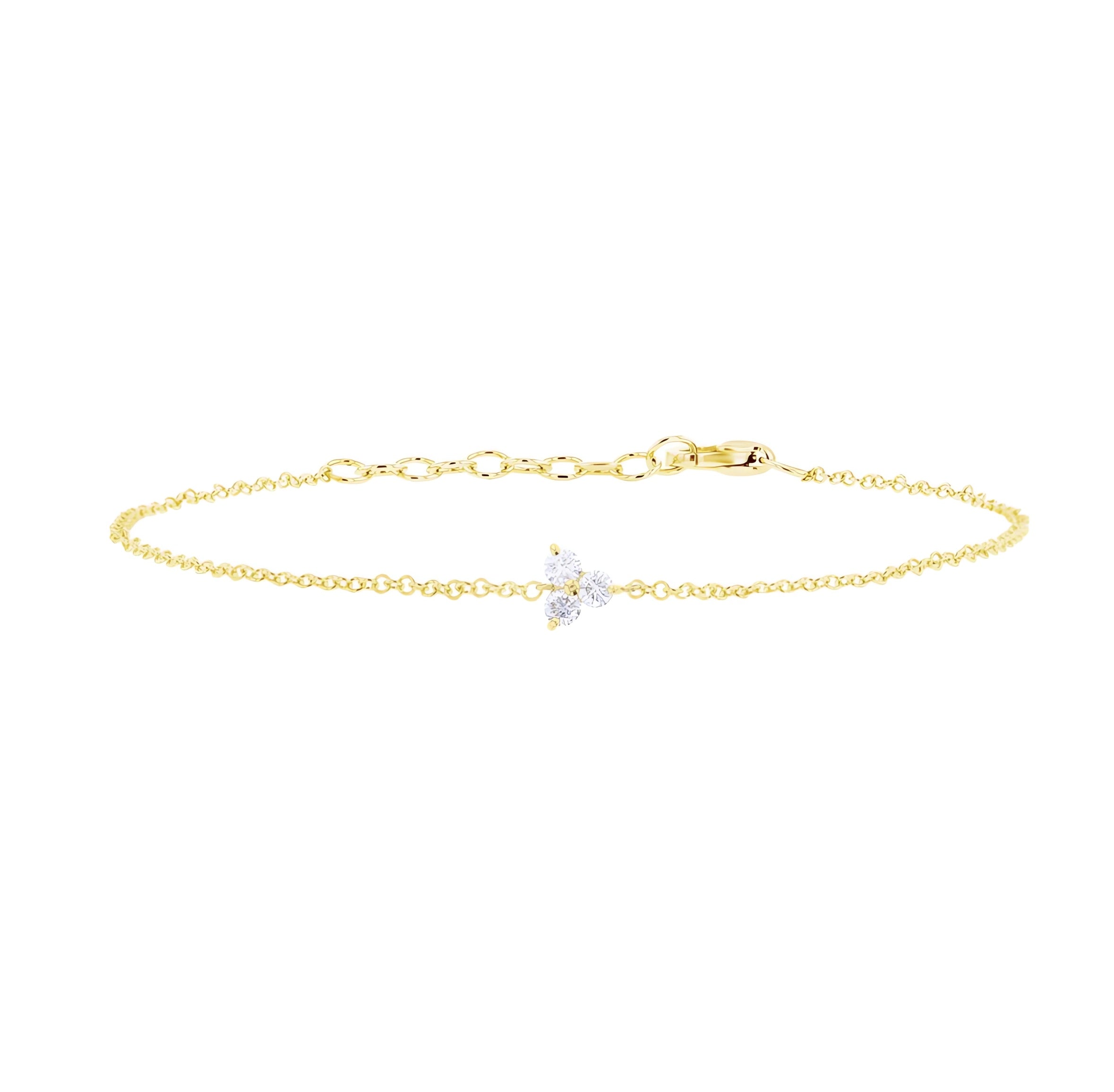 14K Gold Trío Diamond bracelet